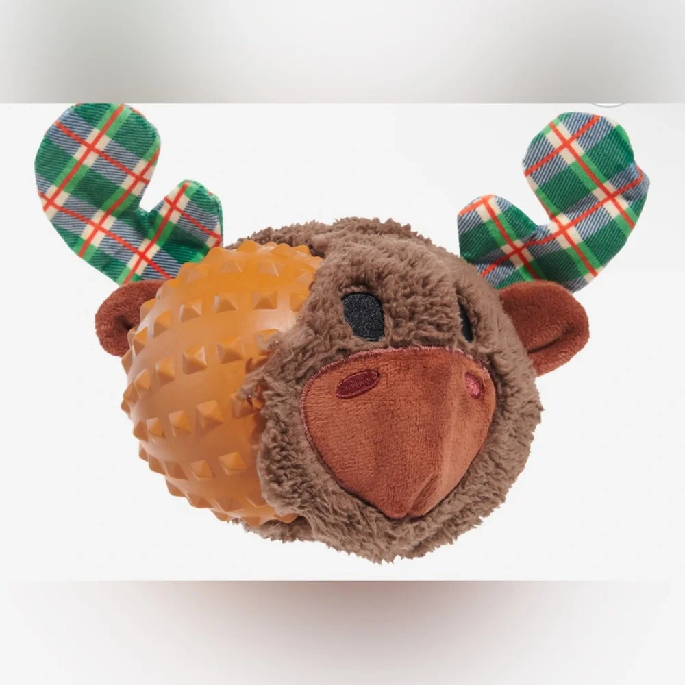Bark box super chewer plaid moose rip & reveal L-XL NEW